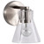 Satco 60-8331 - Gianna 1-Light Bathroom Vanity - Brushed Nickel - Clear Glass 