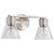 Satco 60-8332 - Gianna 2-Light Vanity - Brushed Nickel - Damp Rated 