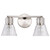 Satco 60-8332 - Gianna 2-Light Vanity - Brushed Nickel - Damp Rated 