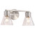 Satco 60-8332 - Gianna 2-Light Vanity - Brushed Nickel - Damp Rated 