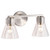 Satco 60-8332 - Gianna 2-Light Vanity - Brushed Nickel - Damp Rated 