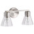 Satco 60-8332 - Gianna 2-Light Vanity - Brushed Nickel - Damp Rated 
