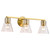 Satco 60-8343 - Gianna 3-Light Vanity - Vintage Brass - Damp Rated 