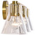 Satco 60-8343 - Gianna 3-Light Vanity - Vintage Brass - Damp Rated 