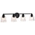 Satco 60-8604 - Grayson 4-Light Vanity - Matte Black - Damp Rated 