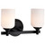 Satco 60-8642 - Solara 2-Light Vanity - Matte Black - Frosted Ribbed Glass 