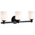 Satco 60-8643 - Solara 3-Light Vanity - Matte Black - Damp Rated 