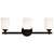 Satco 60-8643 - Solara 3-Light Vanity - Matte Black - Damp Rated 