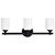 Satco 60-8643 - Solara 3-Light Vanity - Matte Black - Damp Rated 