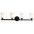 Satco 60-8644 - Solara 4-Light Vanity - Matte Black - Uses E26 A19 Bulbs 