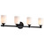 Satco 60-8644 - Solara 4-Light Vanity - Matte Black - Uses E26 A19 Bulbs 