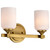Satco 60-8662 - Solara 2-Light Vanity - Natural Brass Finish - Damp Rated 
