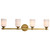 Satco 60-8664 - Solara 4-Light Vanity - Natural Brass Finish - Damp Rated 