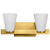 Satco 60-8722 - Royale 2-Light Vanity - Burnished Brass - Ribbed White Glass 