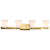 Satco 60-8724 - Royale 4-Light Vanity - Burnished Brass - Ribbed White Glass 