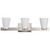 Satco 60-8733 - Royale 3-Light Vanity - Brushed Nickel - Ribbed White Glass 