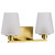 Satco 60-8232 - Lune 2-Light Vanity - Vintage Brass - Damp Rated 