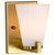 Satco 60-8721 - Royale 1-Light Vanity - Burnished Brass - Ribbed Glass 