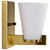 Satco 60-8721 - Royale 1-Light Vanity - Burnished Brass - Ribbed Glass 