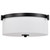 Satco 60-8217 - Liam 3-Light Flush Mount - Matte Black - Damp Rated 