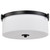 Satco 60-8217 - Liam 3-Light Flush Mount - Matte Black - Damp Rated 