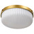 Satco 60-8668 - Solara Flush Mount - Natural Brass - Damp Rated 