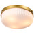 Satco 60-8668 - Solara Flush Mount - Natural Brass - Damp Rated 