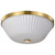 Satco 60-8725 - Royale 3-Light Flush Mount - Burnished Brass - 16in Diameter 