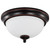 Satco 62-1557 - 11 Inch LED Flush Mount - 3000K - Mahogany Bronze - Dimmable 