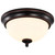Satco 62-1557 - 11 Inch LED Flush Mount - 3000K - Mahogany Bronze - Dimmable 
