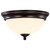 Satco 62-1557 - 11 Inch LED Flush Mount - 3000K - Mahogany Bronze - Dimmable 