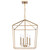 Satco 60-7932 - Emma 4-Light Large Pendant - Burnished Brass - Dining Room 