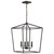 Satco 60-7952 - Emma 4-Light Pendant - Dark Bronze - Sloped Ceiling 