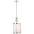 Satco 60-7971 - Easton 1-Light Pendant - Polished Nickel - White Linen Shade 