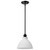 Satco 60-8024 - Russel 10 Inch Mini Pendant - Matte Black - Satin White Glass 