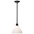 Satco 60-8024 - Russel 10 Inch Mini Pendant - Matte Black - Satin White Glass 