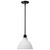 Satco 60-8024 - Russel 10 Inch Mini Pendant - Matte Black - Satin White Glass 