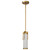 Satco 60-8043 - Roselle Mini Pendant - Natural Brass - E26 Base 