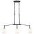 Satco 60-8218 - Liam 3-Light Island Pendant - Matte Black Finish 