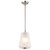 Satco 60-8227 - Lune Mini Pendant - Brushed Nickel - Etched White Glass 