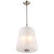 Satco 60-8228 - Lune 3-Light Pendant - Brushed Nickel - Etched White Glass 