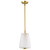 Satco 60-8237 - Lune Mini Pendant - Vintage Brass - Etched White Glass 