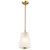 Satco 60-8237 - Lune Mini Pendant - Vintage Brass - Etched White Glass 