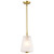 Satco 60-8237 - Lune Mini Pendant - Vintage Brass - Etched White Glass 