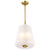 Satco 60-8238 - Lune 3-Light Pendant - Vintage Brass - Etched White Glass 