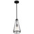 Satco 60-8255 - Valentine Small Pendant - Black Finish - Hammered Glass 