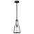 Satco 60-8255 - Valentine Small Pendant - Black Finish - Hammered Glass 