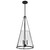 Satco 60-8257 - Valentine Large Pendant - Black Finish - 3-Light Hammered Glass 