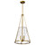 Satco 60-8267 - Valentine Large Pendant - Vintage Brass - Hammered Glass 