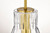Satco 60-8348 - Gianna 1-Light Pendant - Vintage Brass - 12in Clear Glass Shade 